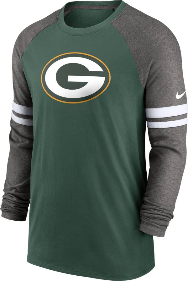 Nike Men's Green Bay Packers Dri-FIT Green Long Sleeve Raglan T-Shirt product image