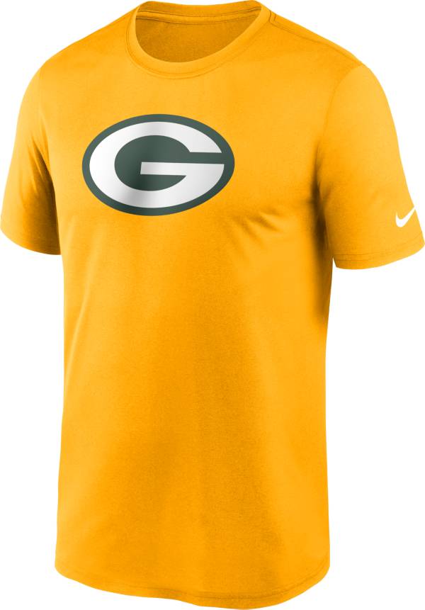 Nike Men's Green Bay Packers Legend Logo Gold T-Shirt | Dick's Sporting ...