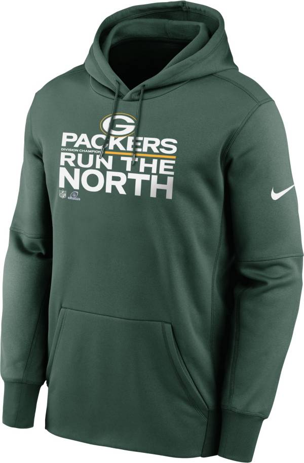 Nike Men's Green Bay Packers 2021 Run the NFC North Division Champions Green Pullover Hoodie