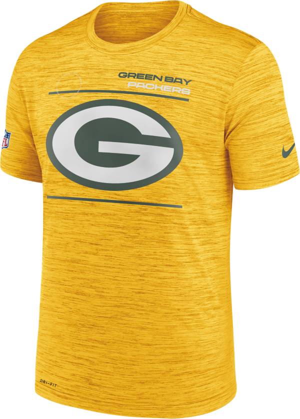 Nike Men's Green Bay Packers Sideline Legend Velocity Gold T-Shirt