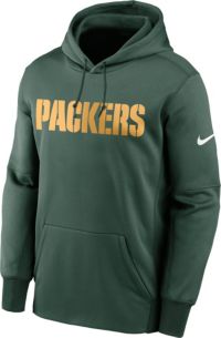 Men's Green Bay Packers Nike Black Crucial Catch Sideline Performance  Pullover Hoodie