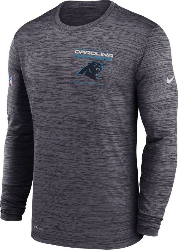Nike Men's Carolina Panthers Sideline Legend Velocity Black Long Sleeve T-Shirt