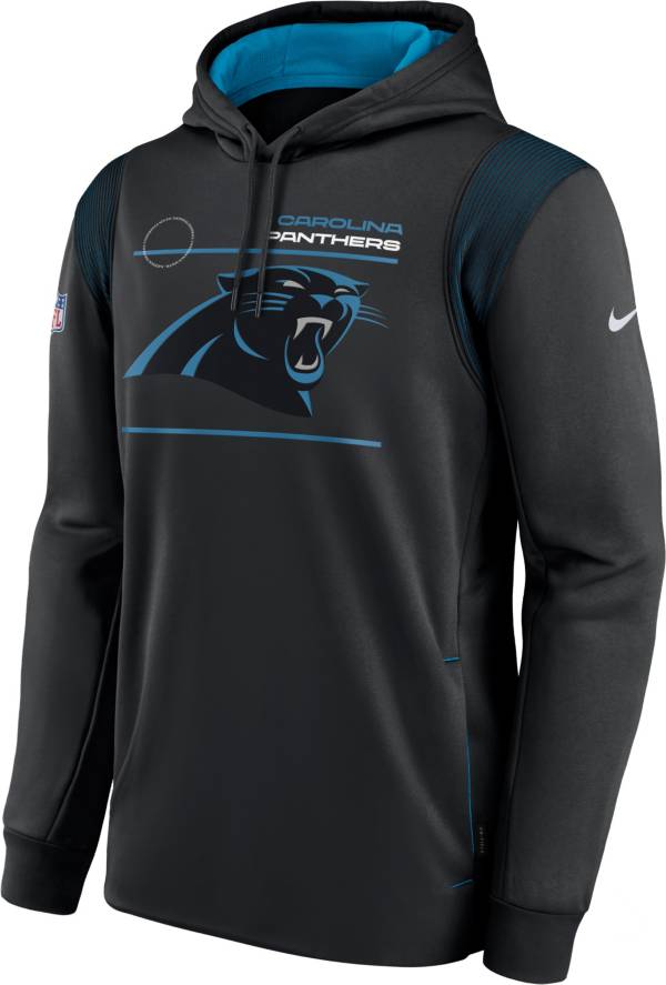 Nike Men's Carolina Panthers Sideline Therma-FIT Black Pullover Hoodie ...