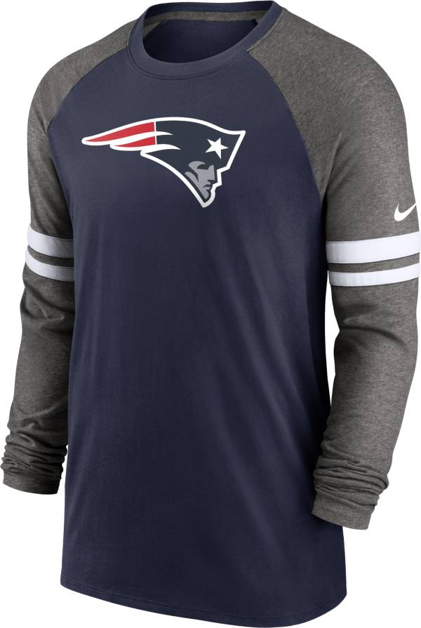 Nike Men's New England Patriots Dri-FIT Navy Long Sleeve Raglan T-Shirt product image