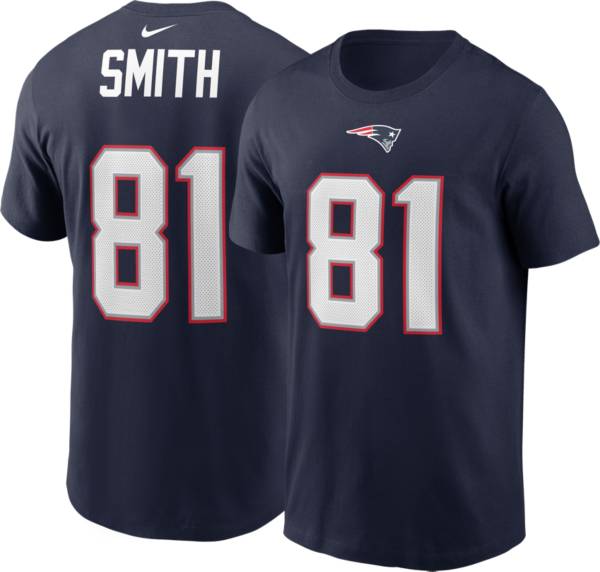 Nike Men's New England Patriots Jonnu Smith #81 Navy Short-Sleeve T-Shirt product image