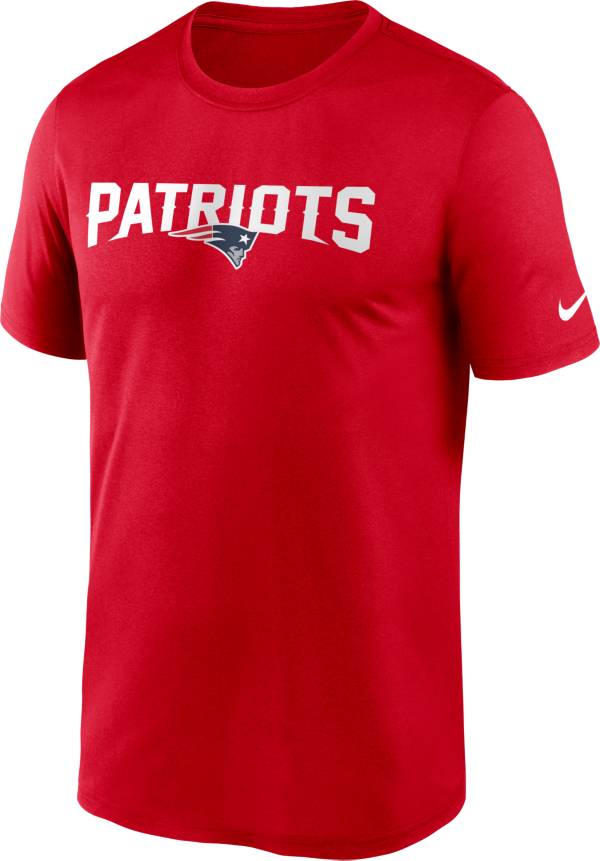 Nike Men's New England Patriots Legend Wordmark Red Performance T-Shirt ...