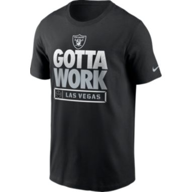 sorry, Nike Men's Las Vegas Raiders Gotta Work Essential Black T-Shirt is currently out of stock