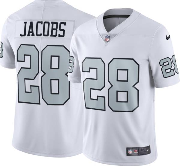 Nike Men's Las Vegas Raiders Josh Jacobs #28 White Alternate Limited Jersey