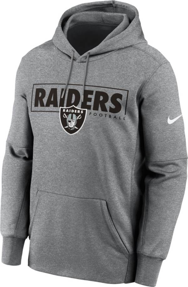 Nike Men's Las Vegas Raiders Left Chest Therma-FIT Grey Hoodie product image