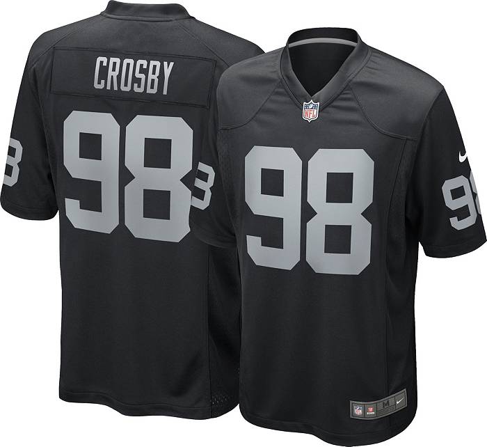 Las Vegas Raiders Maxx Crosby #98 Nfl 2020 Black And White Jersey