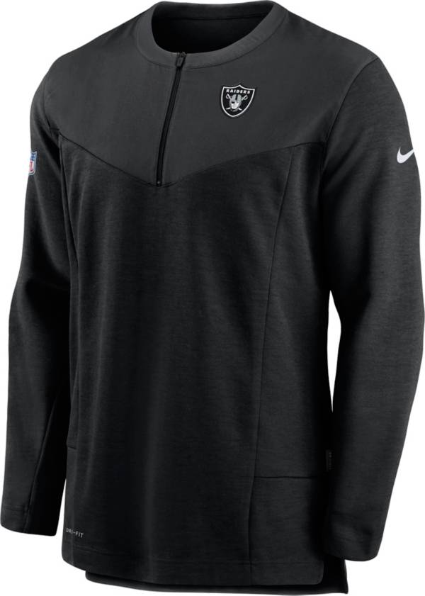 Nike Men's Las Vegas Raiders Sideline Coach Half-Zip Black Pullover