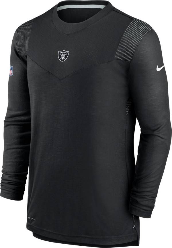 Nike Men's Las Vegas Raiders Sideline Player Dri-FIT Long Sleeve Black T-Shirt