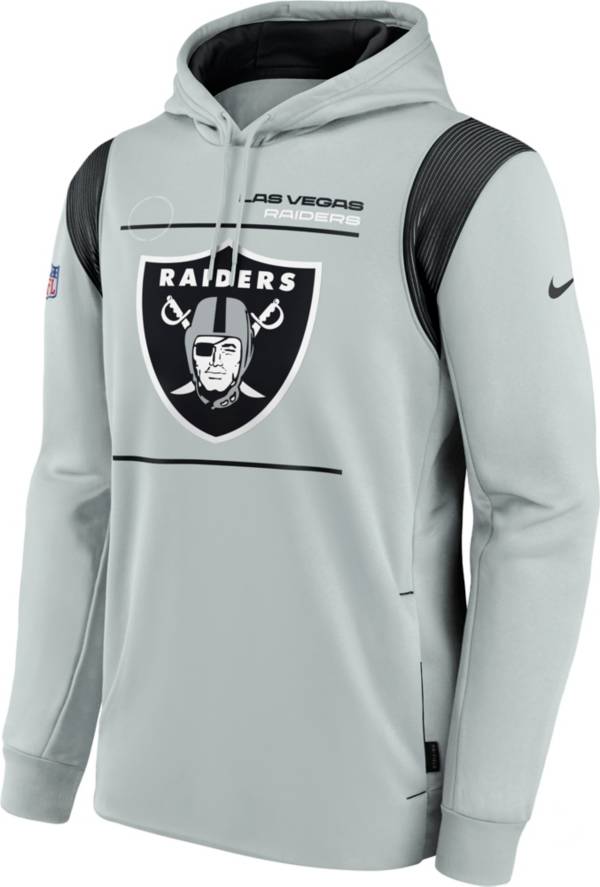 Nike Men's Las Vegas Raiders Sideline Therma-FIT Full-Zip Silver Hoodie product image