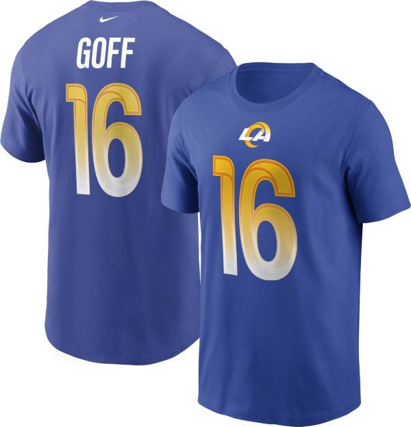 Nike Men's Los Angeles Rams Jared Goff #16 Blue Legend T-Shirt