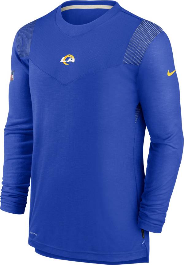 Nike Men's Los Angeles Rams Sideline Player Dri-FIT Long Sleeve Royal T-Shirt