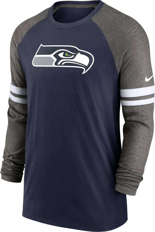 Nike Men's Seattle Seahawks Dri-FIT Navy Long Sleeve Raglan T-Shirt product image