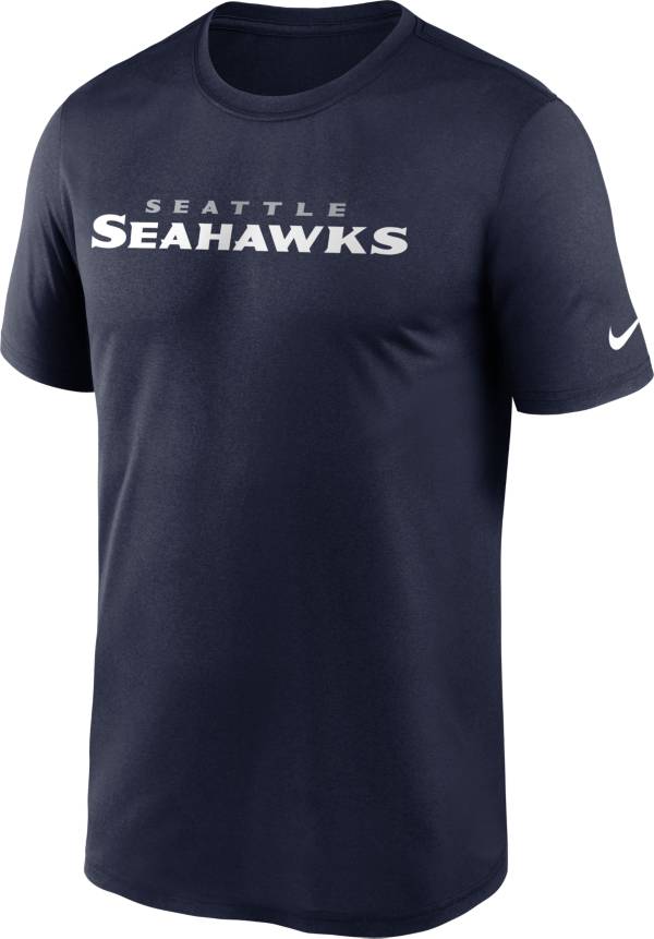 Nike Men's Seattle Seahawks Legend Wordmark Navy Performance T-Shirt product image