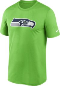 Nike Men's Seattle Seahawks Legend Logo Navy T-Shirt - L (Large)