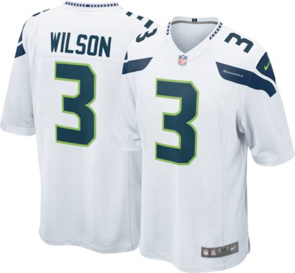 Nike Men's Seattle Seahawks Russell Wilson #3 White Game Jersey