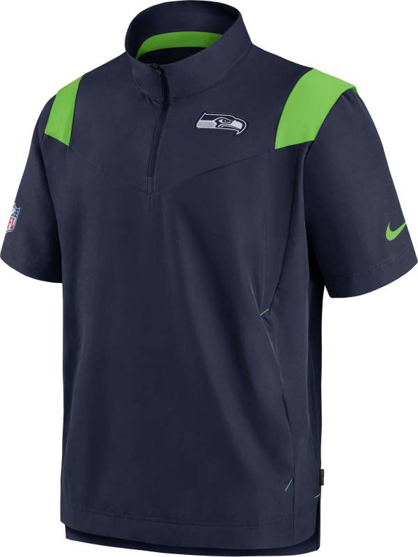 Nike Men's Seattle Seahawks Coaches Sideline Short Sleeve Navy Jacket product image