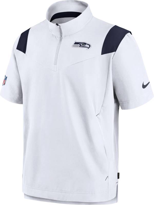 Nike Men's Seattle Seahawks Coaches Sideline Short Sleeve White Jacket product image