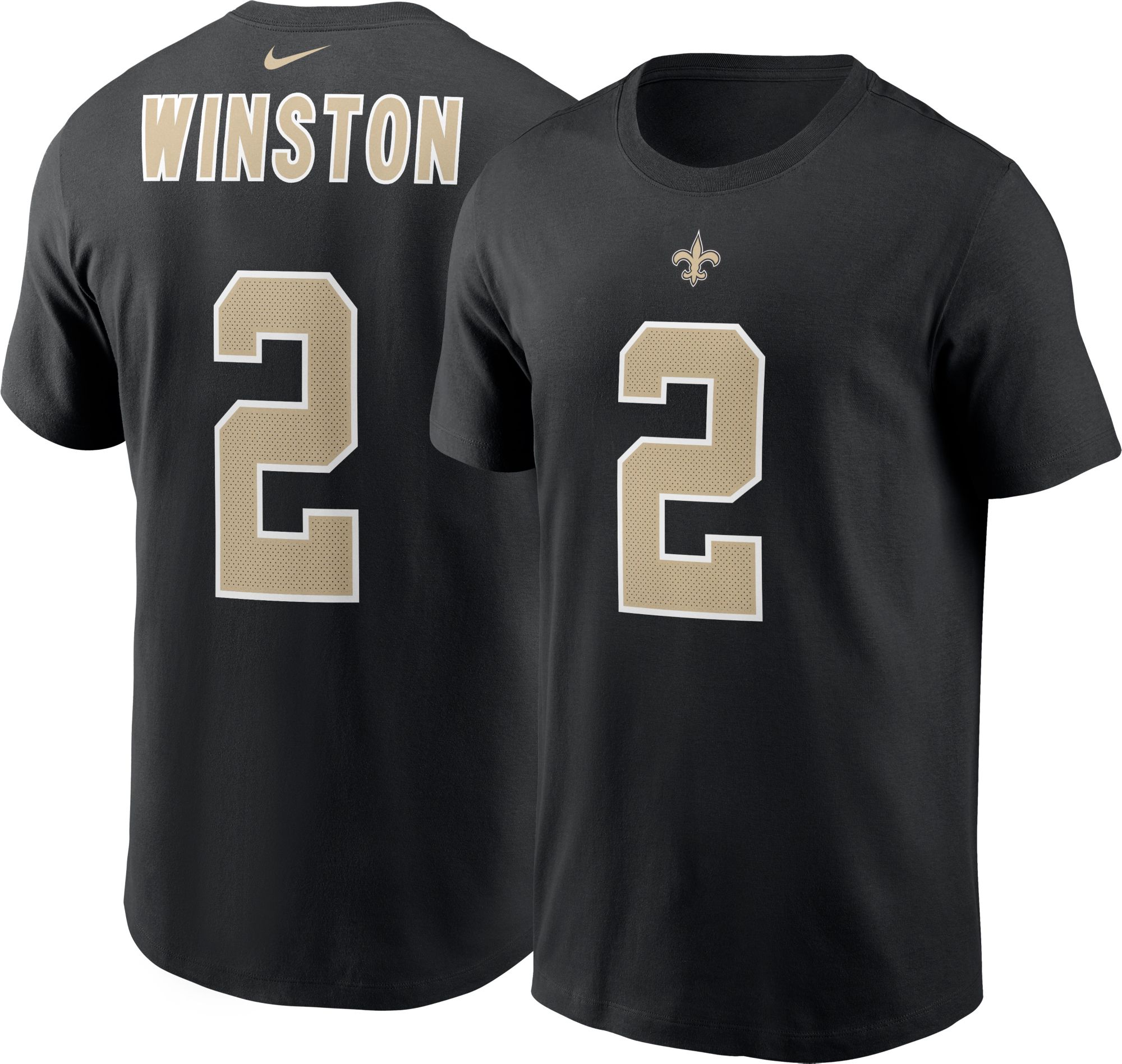 Nike New Orleans Saints No2 Jameis Winston Black Team Color Women's Stitched NFL 100th Season Vapor Untouchable Limited Jersey