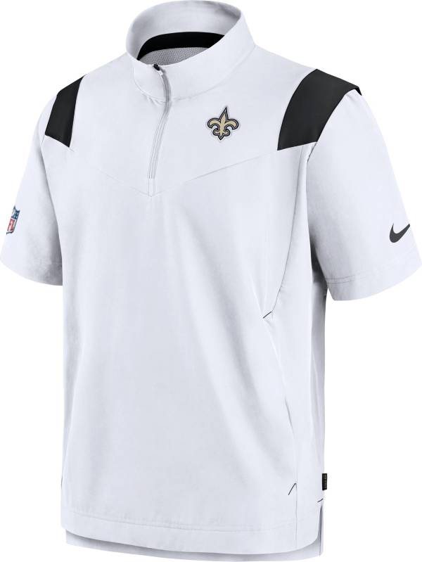 Nike Men's New Orleans Saints Coaches Sideline Short Sleeve White Jacket product image