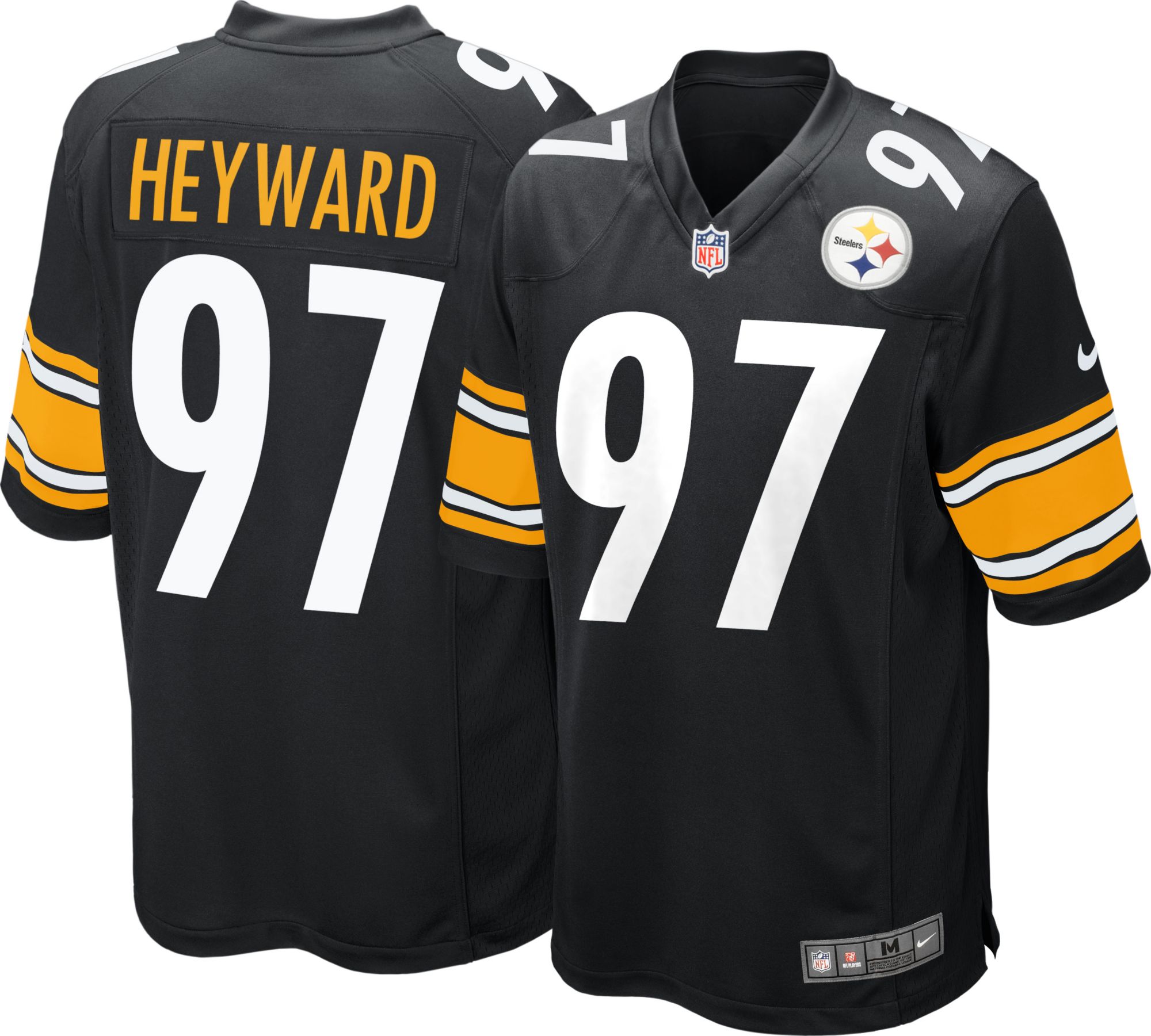 Nike Men's Pittsburgh Steelers Cameron Heyward #97 Black Game Jersey product image