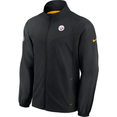sorry, Nike Men's Pittsburgh Steelers Sideline Woven Full-Zip Black Jacket is currently out of stock