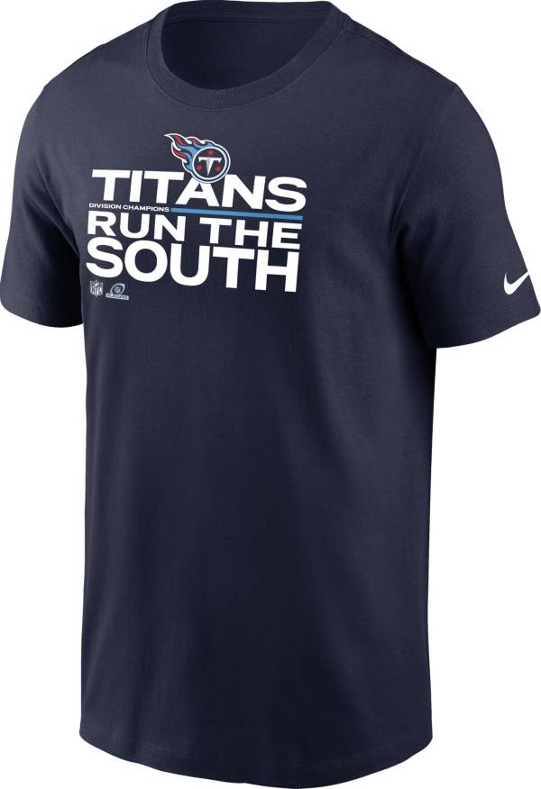 Nike Men's Tennessee Titans 2021 Run the AFC South Division Champions Navy T-Shirt product image
