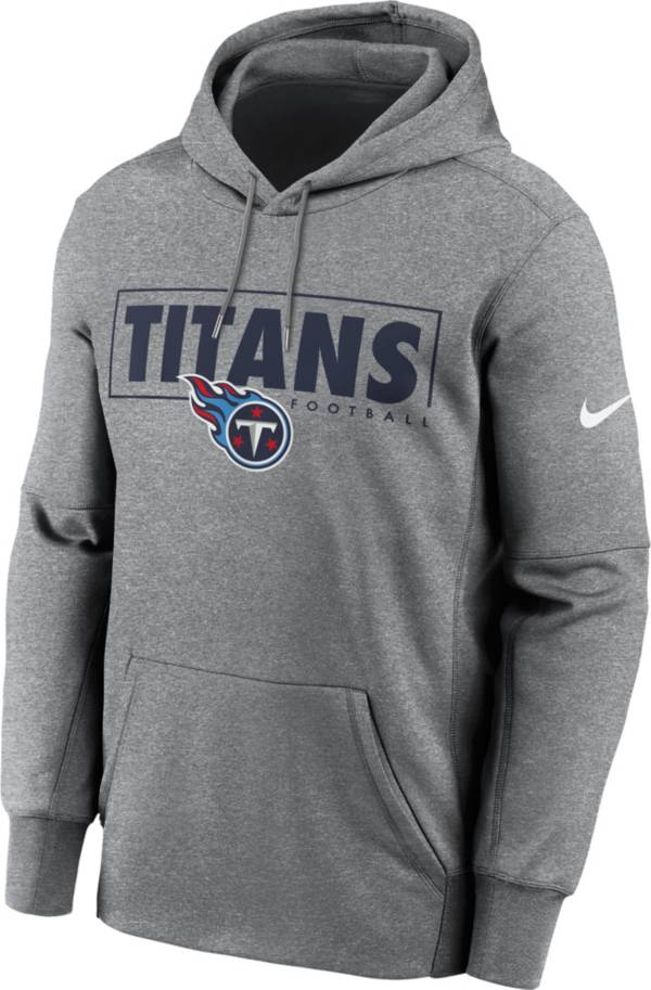 Nike Men's Tennessee Titans Left Chest Therma-FIT Grey Hoodie product image