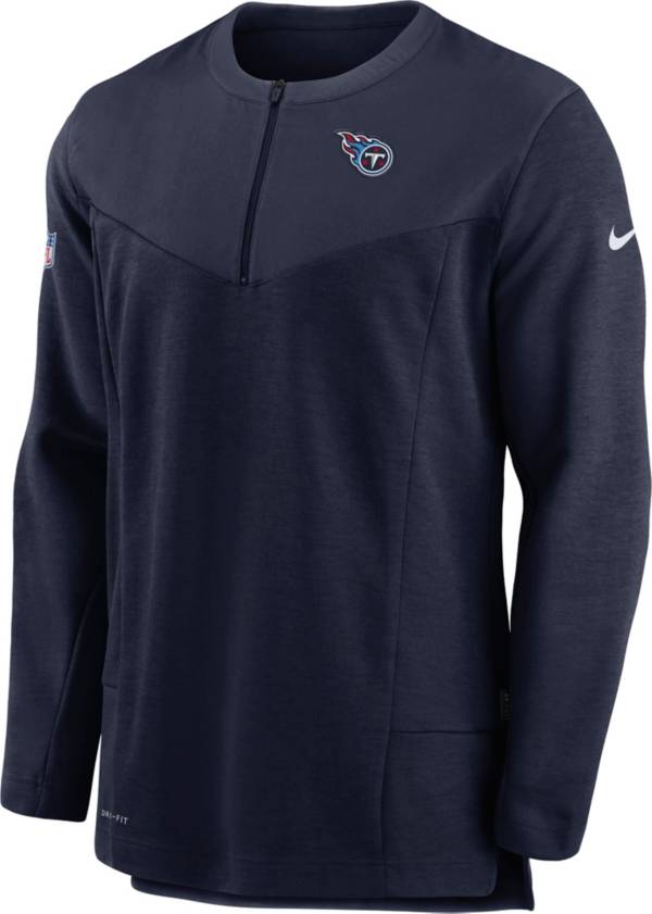 Nike Men's Tennessee Titans Sideline Coach Half-Zip Navy Pullover product image