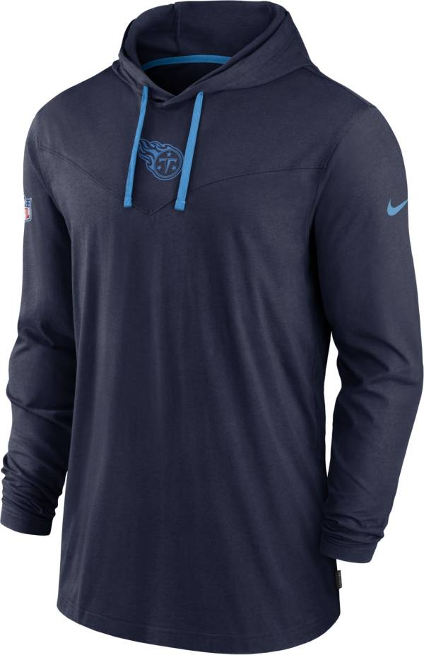 Nike Men's Tennessee Titans Sideline Dri-FIT Hooded Long Sleeve Navy T-Shirt