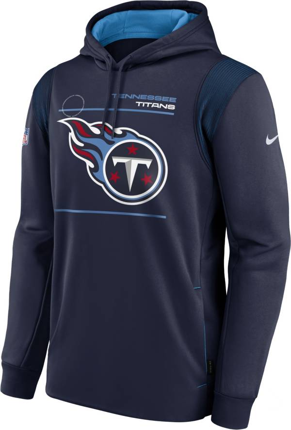 Nike Men's Tennessee Titans Sideline Therma-FIT Navy Pullover Hoodie