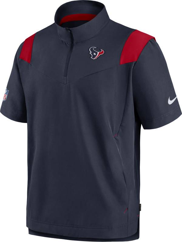Nike Men's Houston Texans Coaches Sideline Short Sleeve Navy Jacket