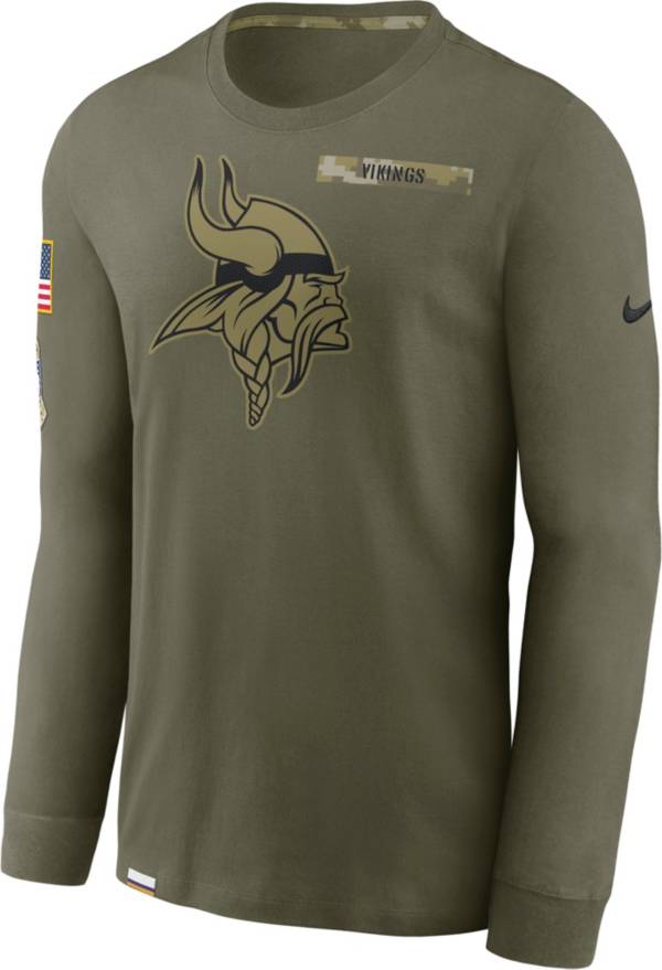 Nike Men's Minnesota Vikings Salute to Service Olive Long Sleeve T-Shirt product image