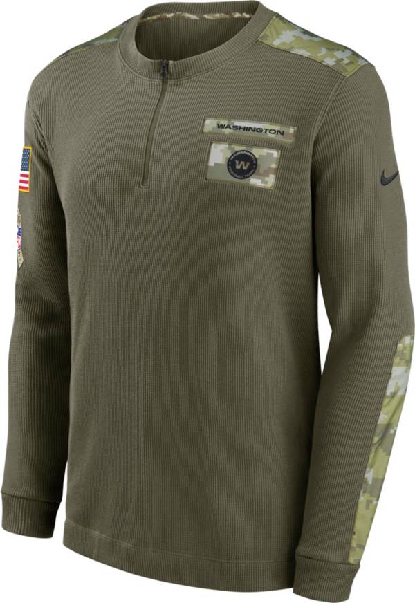 Nike Men's Washington Football Team Salute to Service Camouflage Quarter-Zip Pullover