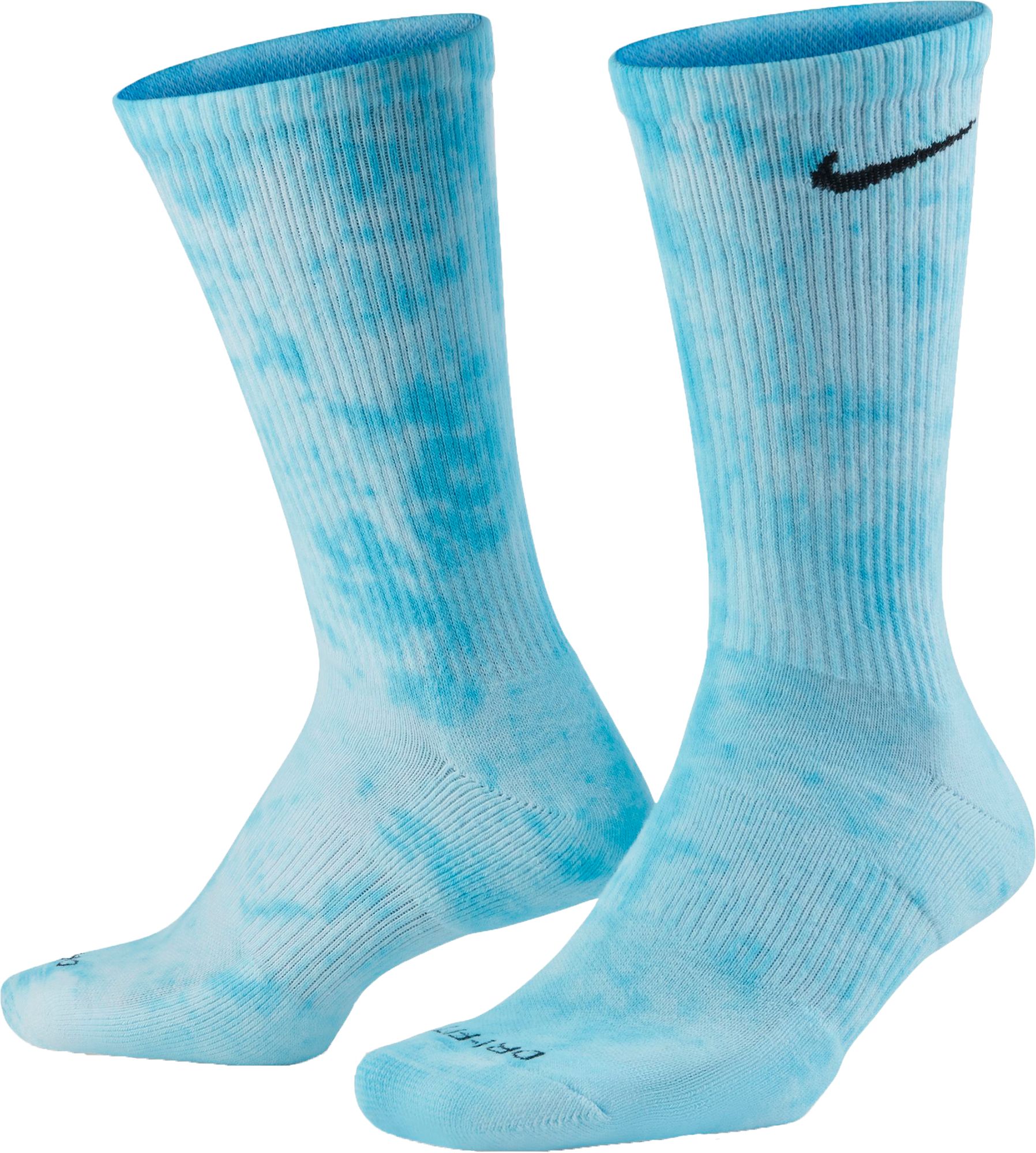 blue and white nike socks