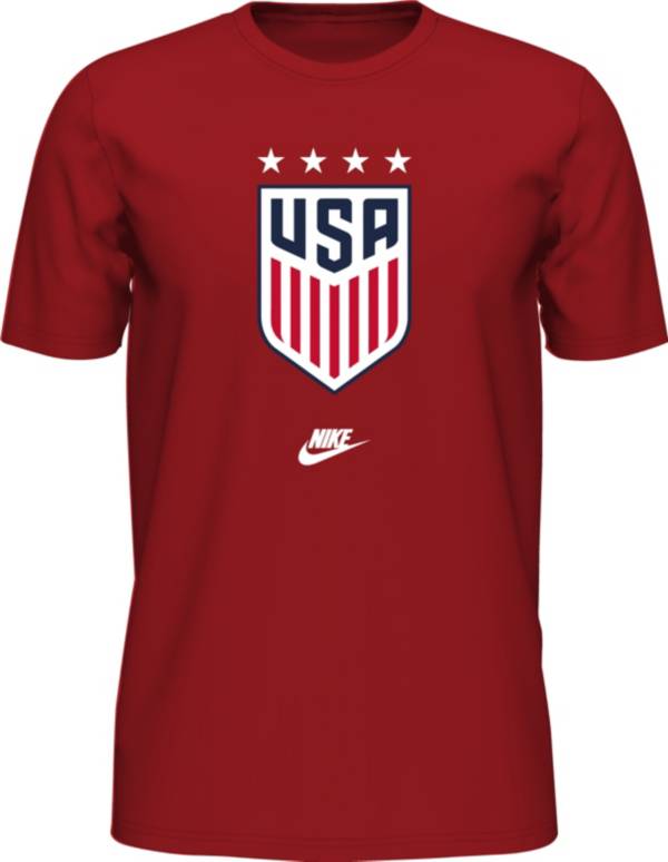Nike Men's USA Soccer 4-Star Crest Red T-Shirt