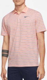 Nike men's striped store dry victory golf polo