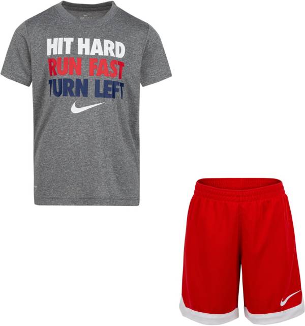 Nike Little Boys' Hit Hard T-Shirt and Tricot Shorts Set