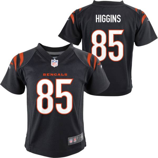 Nike Toddler Cincinnati Bengals Tee Higgins #85 Black Game Jersey