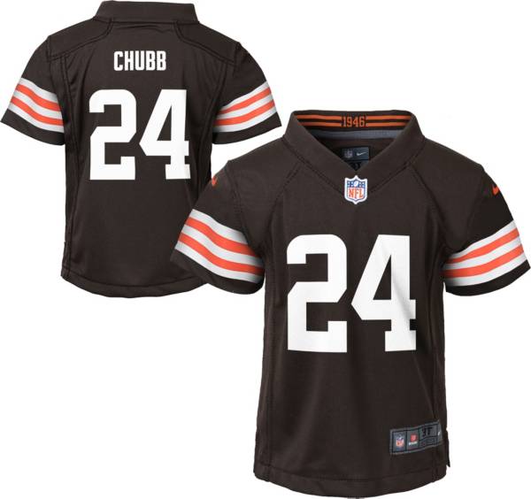 Lids Nick Chubb Cleveland Browns Nike Youth Atmosphere Game Jersey - Gray