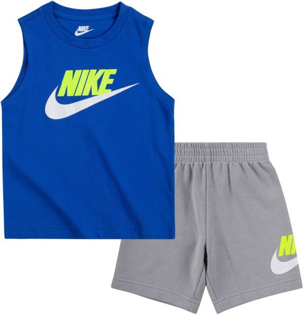 Nike Little Boys' Sportswear Club Muscle Tank Top and Shorts Set