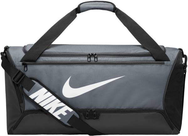 NIKE Brasilia Training Duffel Bag, Black/Black/White, Medium–