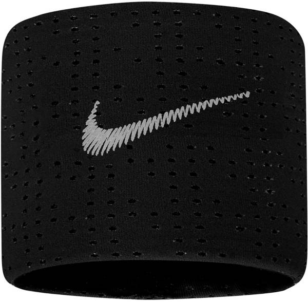 Nike Swoosh Stretch Cotton Terry Sport Wristbands/Sweatbands Black