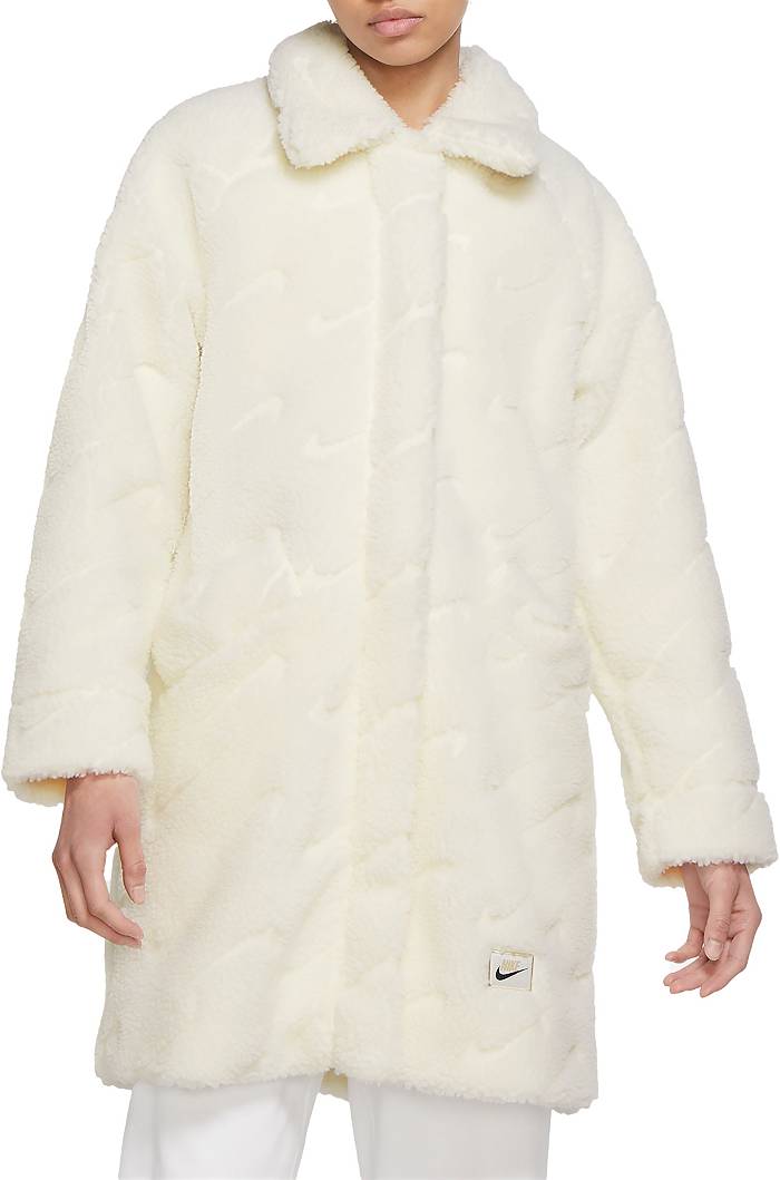 City Therma FIT Faux Fur Puffer Jacket in White - Nike