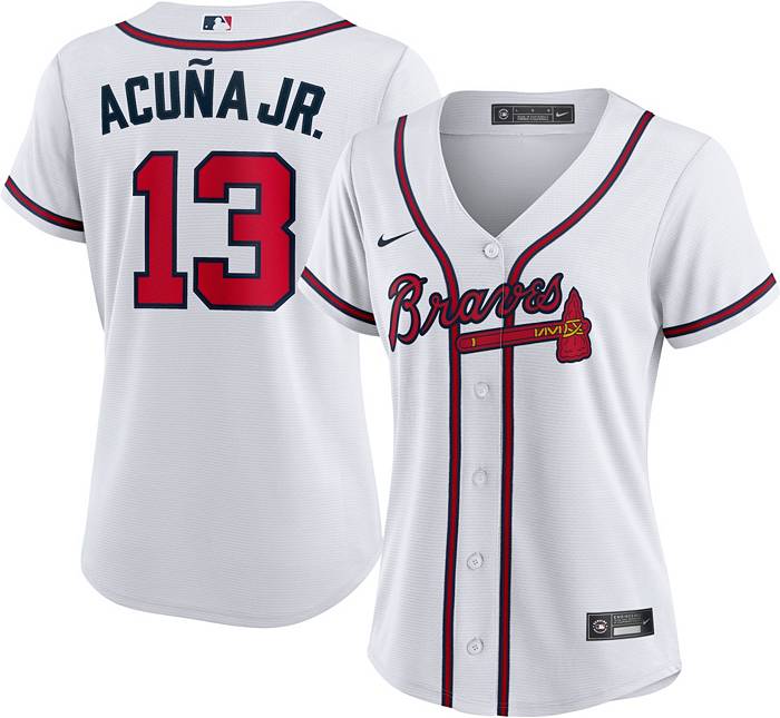 Nike Men's Atlanta Braves Ronald Acuna Jr. #13 Navy T-Shirt