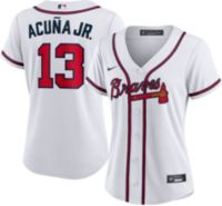 Ronald Acuna Jr. Atlanta Braves #13 White Youth Cool Base Home