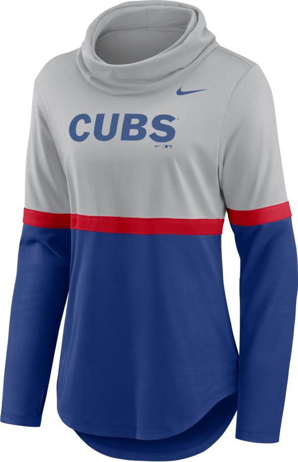 Nike Women's Chicago Cubs Blue Cowl Neck T-Shirt